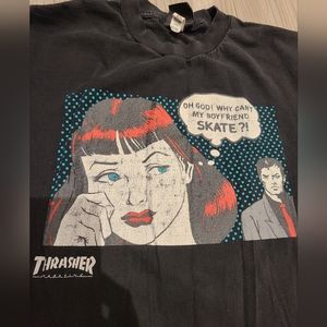 Thrasher Black Graphic Tee - Short Sleeve